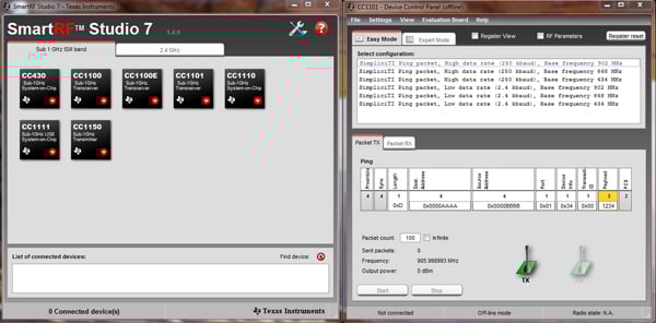 SmartRF® Studio from TI